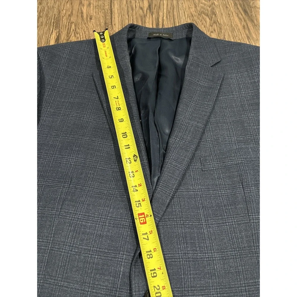LRL Ralph Lauren Black Label Blazer  Men's Size 48L Color Blue Plaid